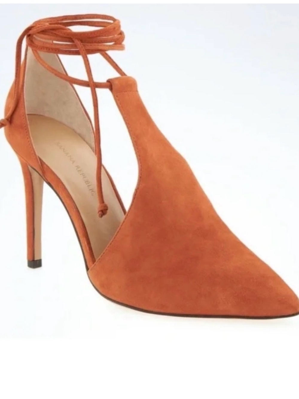 Banana Republic Deanna Suede Lace-Up  Pumps. Cinnamon size 9.5